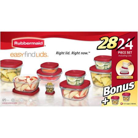 Rubbermaid Easy Find Lids 24-Piece Plus 4 Food Storage Set—$9.97