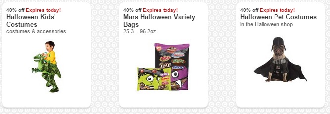 40% Off Halloween Costumes and Candy Cartwheel Offers | Expire TODAY!!