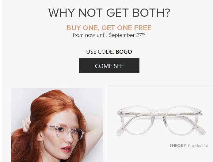 BOGO Free RX Glasses | From $15 for TWO Complete Pairs!