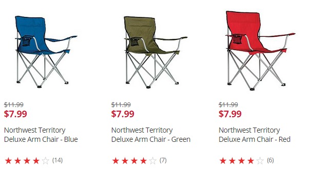 Northwest Territory Deluxe Folding Arm Chairs—$7.99!