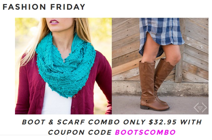Boots + Scarf Combo Only $32.95!