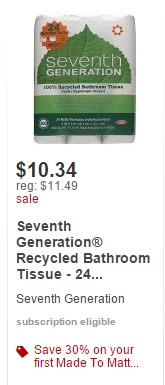 Seventh Generation 24 Roll Bath Tissue Only $7.24 + More Deals! Seventh Generation 24 Roll Bath Tissue Only $7.24 + More Deals!