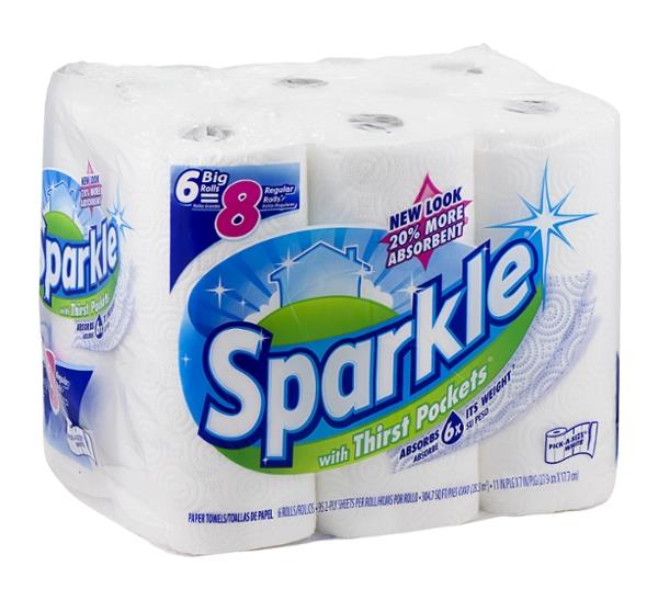 TARGET: Sparkle Big Roll 6 Pack Paper Towels Only $3.79!