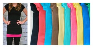 $6.99 – They’re Back! Extra Long Crew Neck Shirts – 22 Colors!
