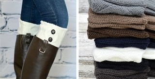 $5.99 – Knit Buttons Boot Cuffs – 7 Colors!