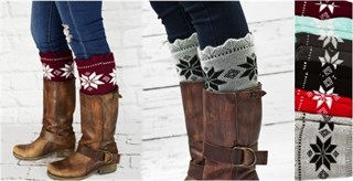 $3.99 – Snowflake Boot Cuffs!