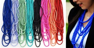$7.99 – Long 7-Strand Bead Necklaces – 14 Colors!