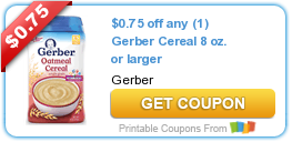 Two New Gerber Coupons | Save on Baby Food and Cereal