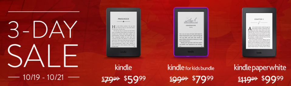 Amazon 3 Day Kindle Sale!