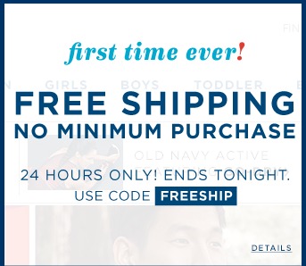 *HOT* Free Shipping, No Minimum From OLD NAVY + Extra 30% Off Clearance!!