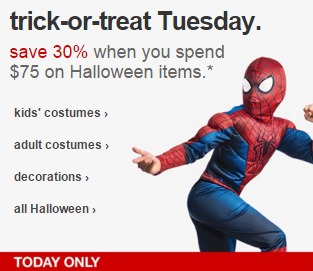 30% off $75 Target Halloween Items + Extra 10% Off