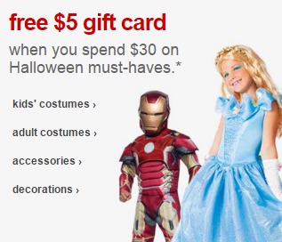Free $5 Gift Card When You Spend $30 On Halloween Goodies at Target