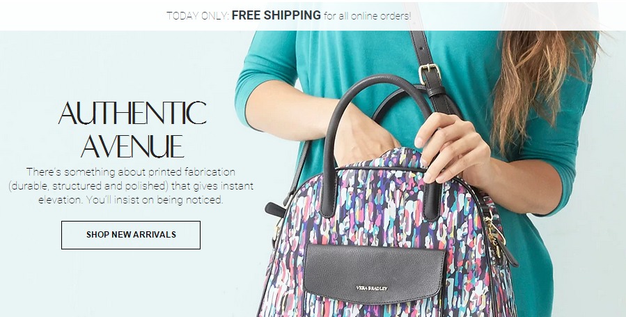 FREE Shipping From Vera Bradley Today ONLY!