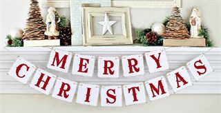 $6.99 – Christmas Banner Photo Prop – Mantle Banner!