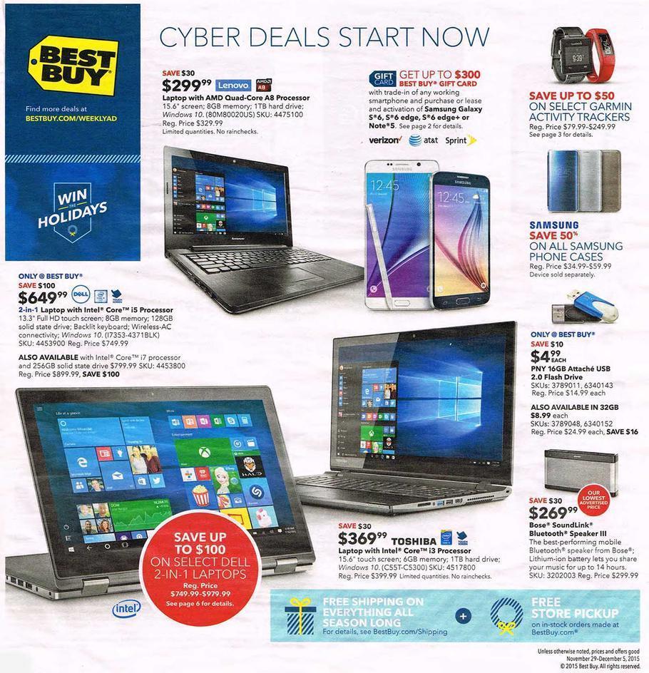 Best Buy Cyber Monday ad - Page 1