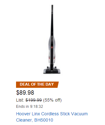 Hoover Linx Vacuum $89.98 (originally $199.99)