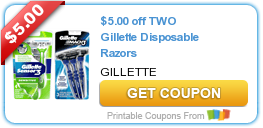 6 New Gillette Coupons Worth Over $10!