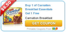 WALMART: Carnation Breakfast Drink Only $2.12 W/ New BOGO Coupon!
