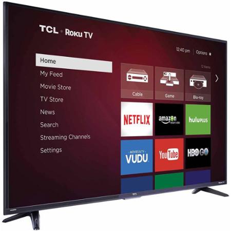 TCL 55″ 1080p 120 Hz Roku Smart HDTV—$348!
