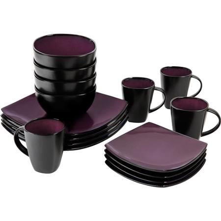 Gibson Home Soho Lounge Square 16-Piece Dinnerware Set—$29.97