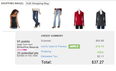 Kohl’s: 2 Pairs of Jeans, 2 Sweaters, and a Cami Just $36!