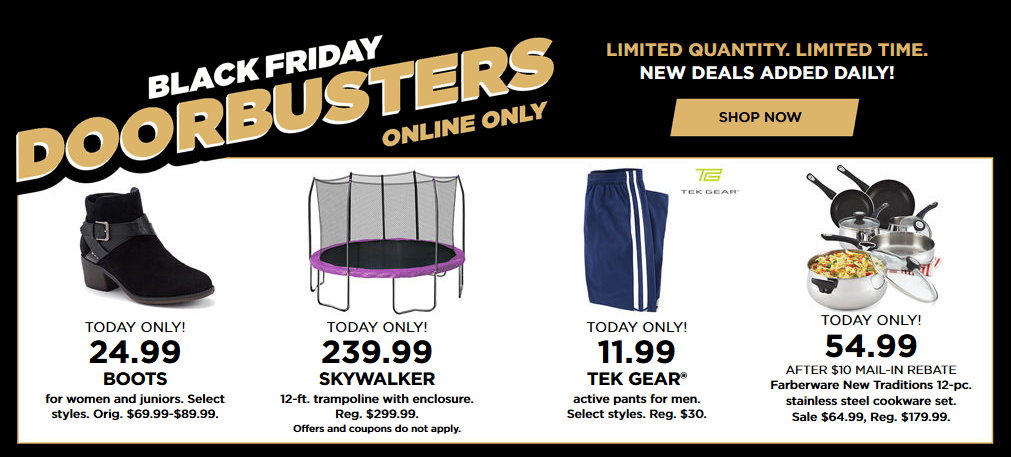 Kohl’s Black Friday Doorbusters Today Only!