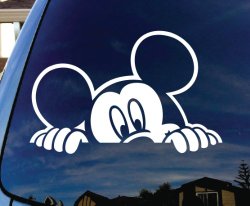 Mickey Mouse Peeking Car Window Vinyl Decal Sticker Just $2.29!