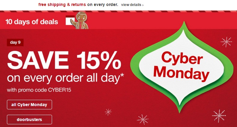 *HOT* Target Cyber Monday Sale + 15% Off Code!