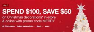 Target: $50 off $100 in Christmas Decorations!