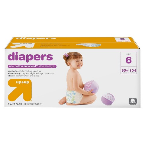 Two GIANT Packs Of Up & Up Diapers + $15 Gift Card Only $51.98! (As Low As 22¢ per diaper)