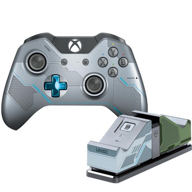 Free Halo 5: Guardians Dual Charging Station with Halo 5: Guardians Wireless Controller for Xbox One