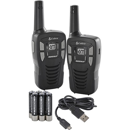 Cobra 16-Mile 22-Channel 2-Way Radio Pair With Rechargeable Batteries Only $24.99!