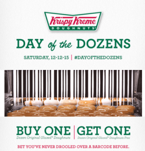 Krispy Kreme: Day of the Dozens this Saturday!