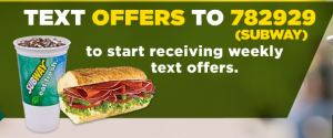 Free Subway Sandwich w/Purchase of Drink!