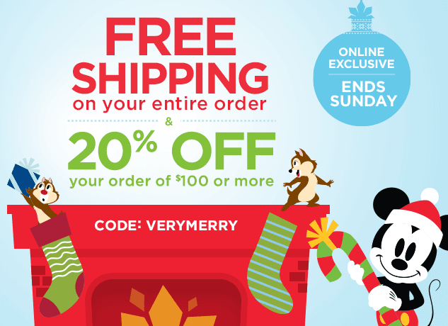 *HOT* FREE Shipping at Disney Store! (Plus 20% Off $100)