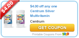 Two New $4 Centrum Coupons!