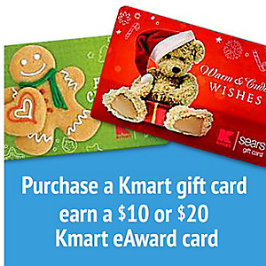 Free $10 Kmart eAward Card With $50 Gift Card Purchase!
