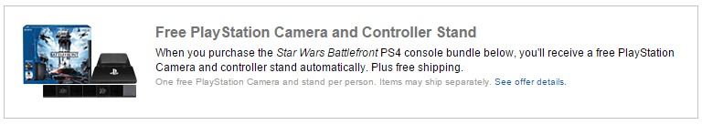PS4 Nathan Drake or Star Wars Bundle + Playstation Camera + Controller Stand—$299.99!