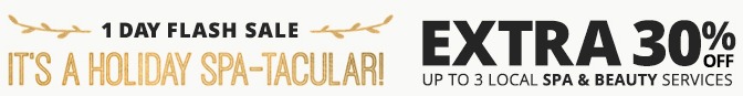 Extra 30% Off Spa and Beauty Deals at Groupon! (Up to 3) Extra 30% Off Spa and Beauty Deals at Groupon! (Up to 3)