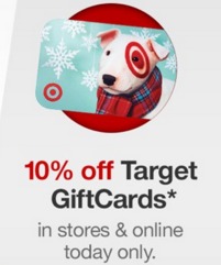 10% Off Target Gift Cards Today! 10% Off Target Gift Cards Today!