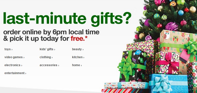 TARGET: Order By 6 PM today for FREE Store Pickup! TARGET: Order By 6 PM today for FREE Store Pickup!