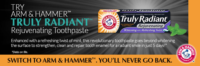FREE Sample of Arm & Hammer Truly Radiant Rejuvenating Toothpaste!