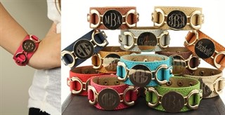 Personalized Leather Cuff Bracelet – $12.99!