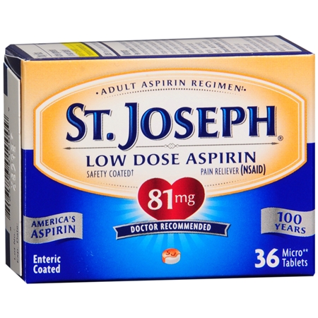 WALGREENS: St. Joseph Safety Coated Low Dose Aspirin Only 50¢