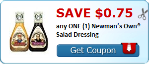 SHOPRITE: Newman’s Own Salad Dressing Only $1.49!