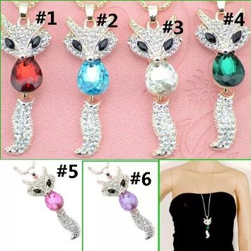 Crystal Fox Pendant Necklace Only $4.29 Shipped!