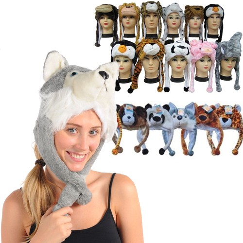 Plush Animal Hats With Ear Warmers Only $2.99 Shipped!