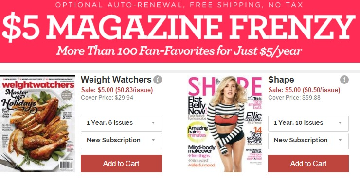 Discount Mags $5 Weekend Magazine Sale! Includes ESPN Magazine! Discount Mags $5 Weekend Magazine Sale! Includes ESPN Magazine!