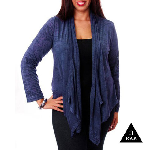 3-Pack Women’s Cardigan – Regular and Plus Size – $18.99! Free shipping!
