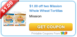 Coupons: Mission Whole Wheat Tortillas